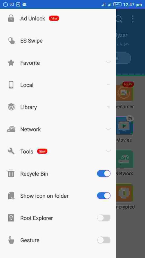 Recycle bin turn on and off toggle