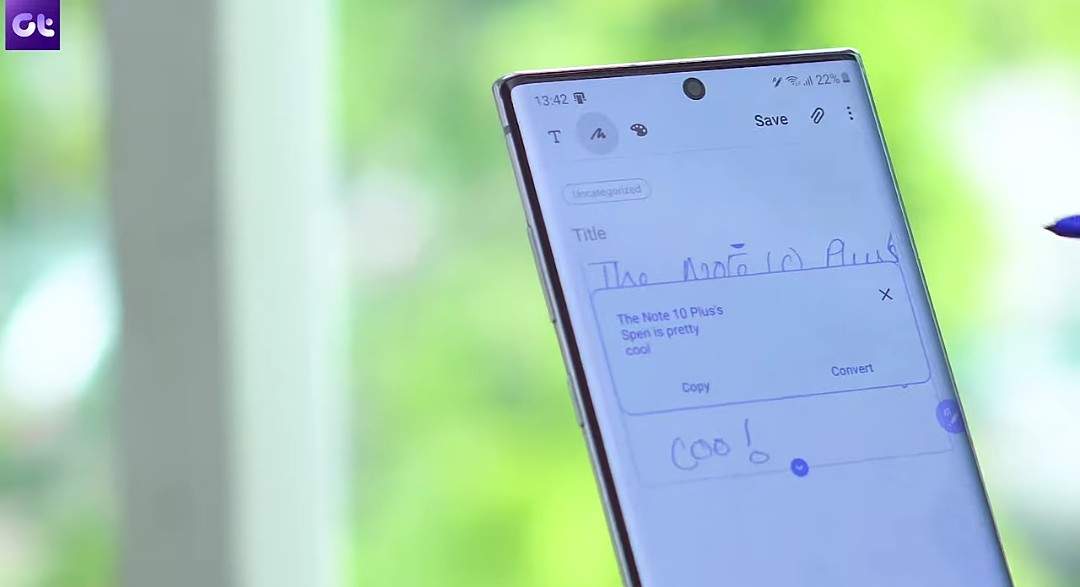 Samsung Galaxy Note 10 best android tips and tricks - How to convert writing to text