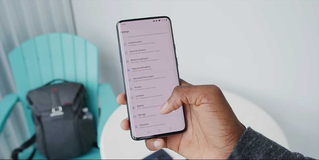 OnePlus 7T pro display overview
