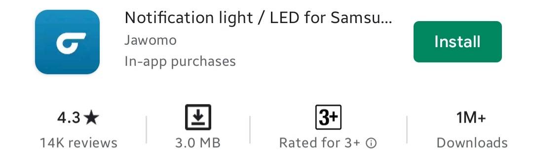 Samsung Galaxy S20, S20 Plus, S20 Ultra, S20 FE, S21, S21 Plus, and S21 Ultra notification LED.