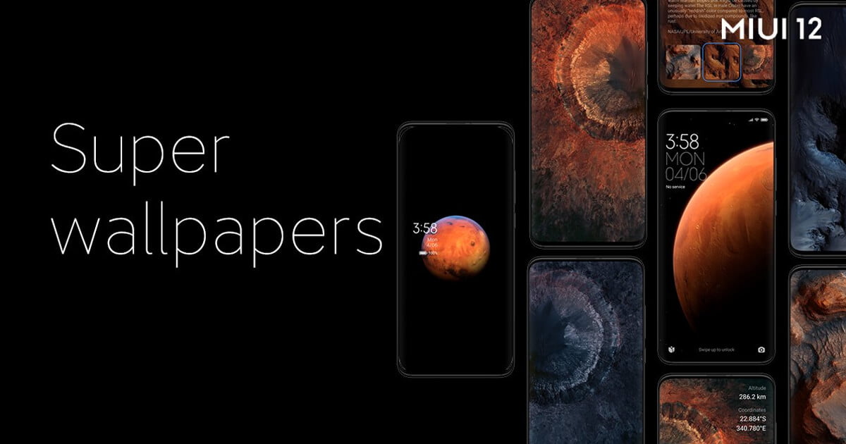 Xiaomi MIUI 12 super wallpapers on the Samsung Galaxy A51, and A52