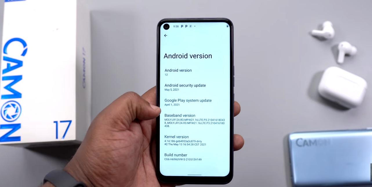 Tecno Camon 17 Android 12 Beta