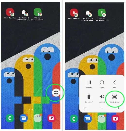 How to take screenshot in Samsung F41