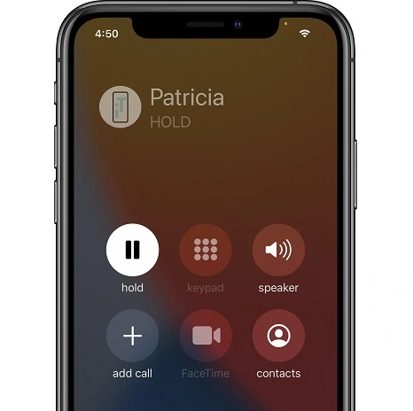How to put someone on hold on iPhone