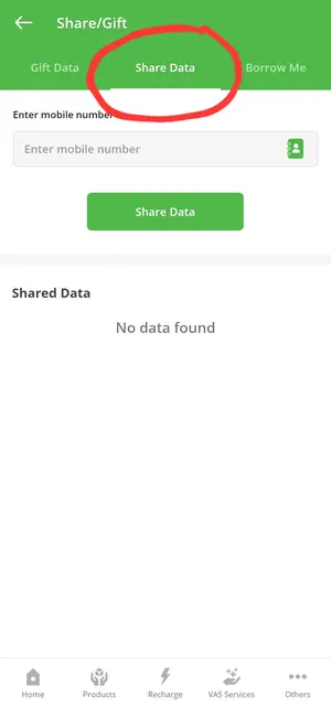 How to share data on Glo