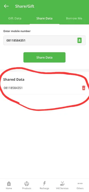 How to share data on Glo
