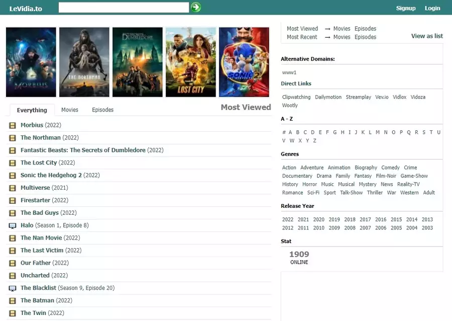Levidia Movie Site Review Current Most Popular Websites to Download